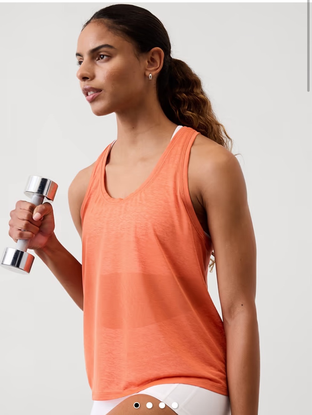 ATHLETA Cool Down Tank in Blood Orange Small